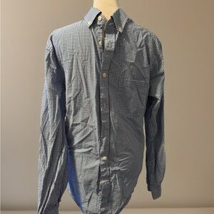 Merona Men's Navy Gingham Button Down Shirt